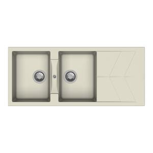 Carysil D200 Jazz Double Bowl with Drainer Kitchen Sink