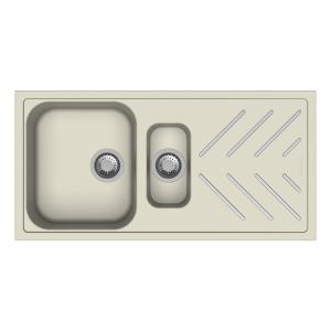Carysil D150 New Beethoven One and Half Bowl Kitchen Sink with Drainer