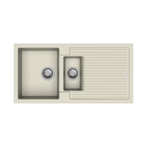 Carysil D150 Rimo one and a half Bowl with Drainer Kitchen Sink