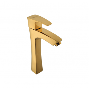 PILLAR SINK COCK TAP TALL IN GOLD