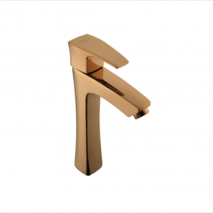 PILLAR COCK BASIN SINK TALL TAP IN ROSE GOLD