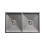 Carysil Quadro Double Bowl 34x20x8