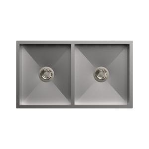 Carysil Quadro Double Bowl 34x20x8