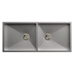Carysil Quadro Double Bowl 40x20x8