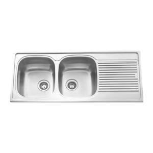 Carysil Vogue Two Bowl With Drainer 46x20x8